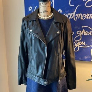 🔥NWT HOT!🔥 Karl Lagerfeld Moto Vegan Jacket